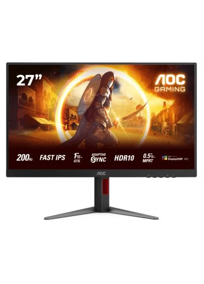 TFT 27" 27G4HA, Fast IPS, 200Гц, 2хHDMI, DP, HAS, Pivot, кол., чорно-червоний AOC (396863653)