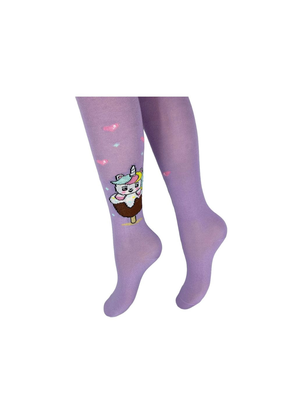 Колготки дитячі. Єдиноріг-морозиво. Колір: Фіолетовий Крокус (338427397)