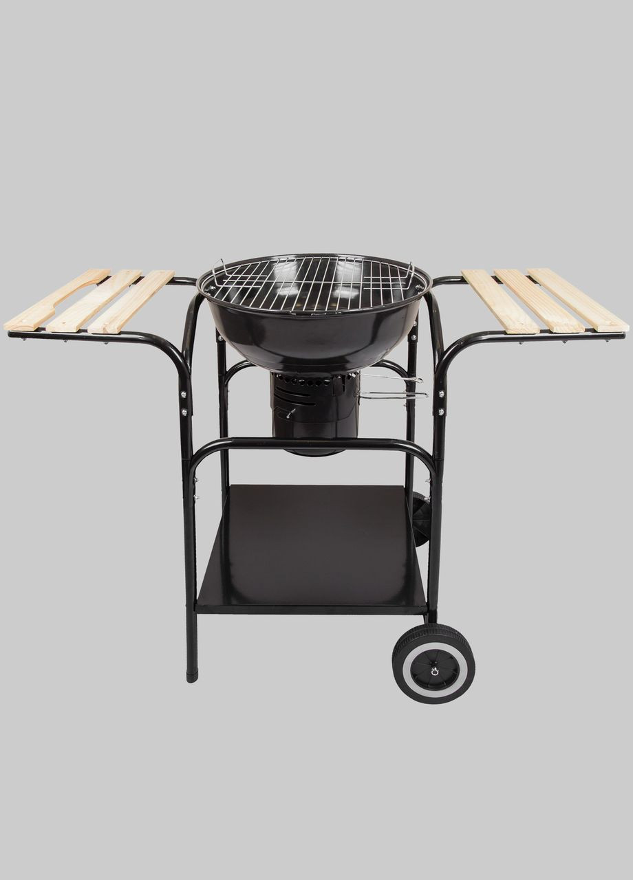 Угольный гриль-барбекю с деревянной полкой WOOD GRILL No Brand (370072042)