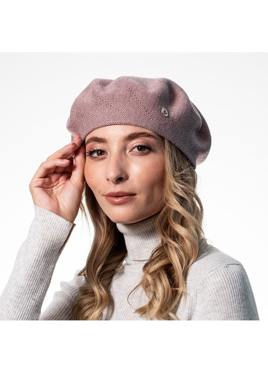 Берет жіночий віскоза рожевий АЙРІС 554-269 LuckyLOOK 554-276 (322790883)