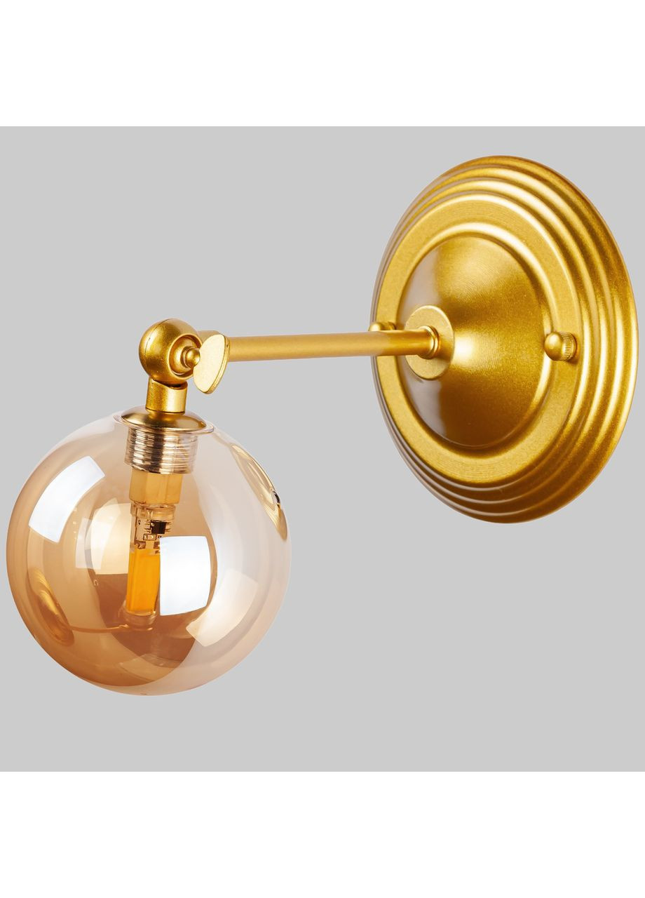 Настенный золотой светильник/бра с поворотным плафоном 10см (61-W140F2-1 GD+BR) No Brand (370071113)