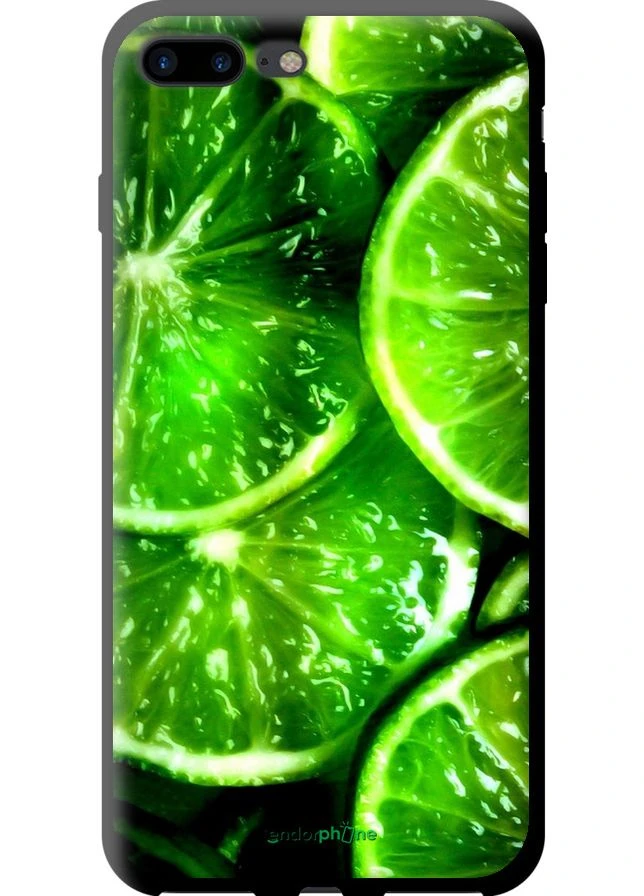 Чехол на iPhone 8 Plus Зелёные дольки лимона "852b-1032-70447" Endorphone (357214126)