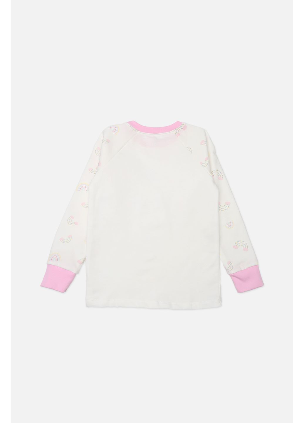 Молочная зимняя пижама со штанами для девочки цвет молочный цб-00282012 Yuki