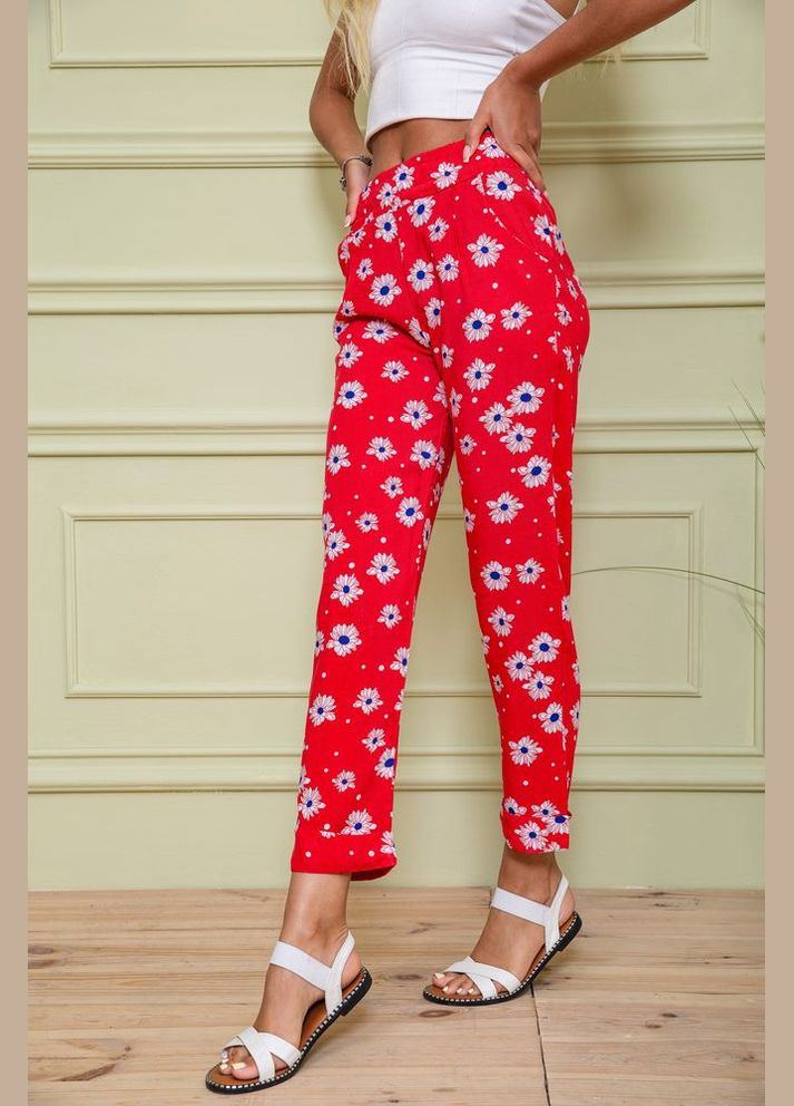 Женские бриджи на резинке красные в принт размер S (sku_172R66) Ager (316504413)