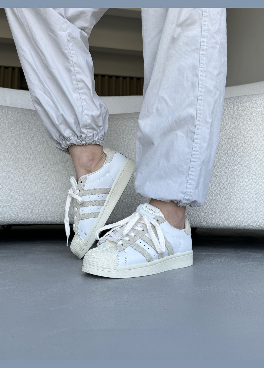 Кросівки жіночі Adidas Superstar beige | Адідас Суперстар бежеві No Brand бежеві демісезони (316506711)