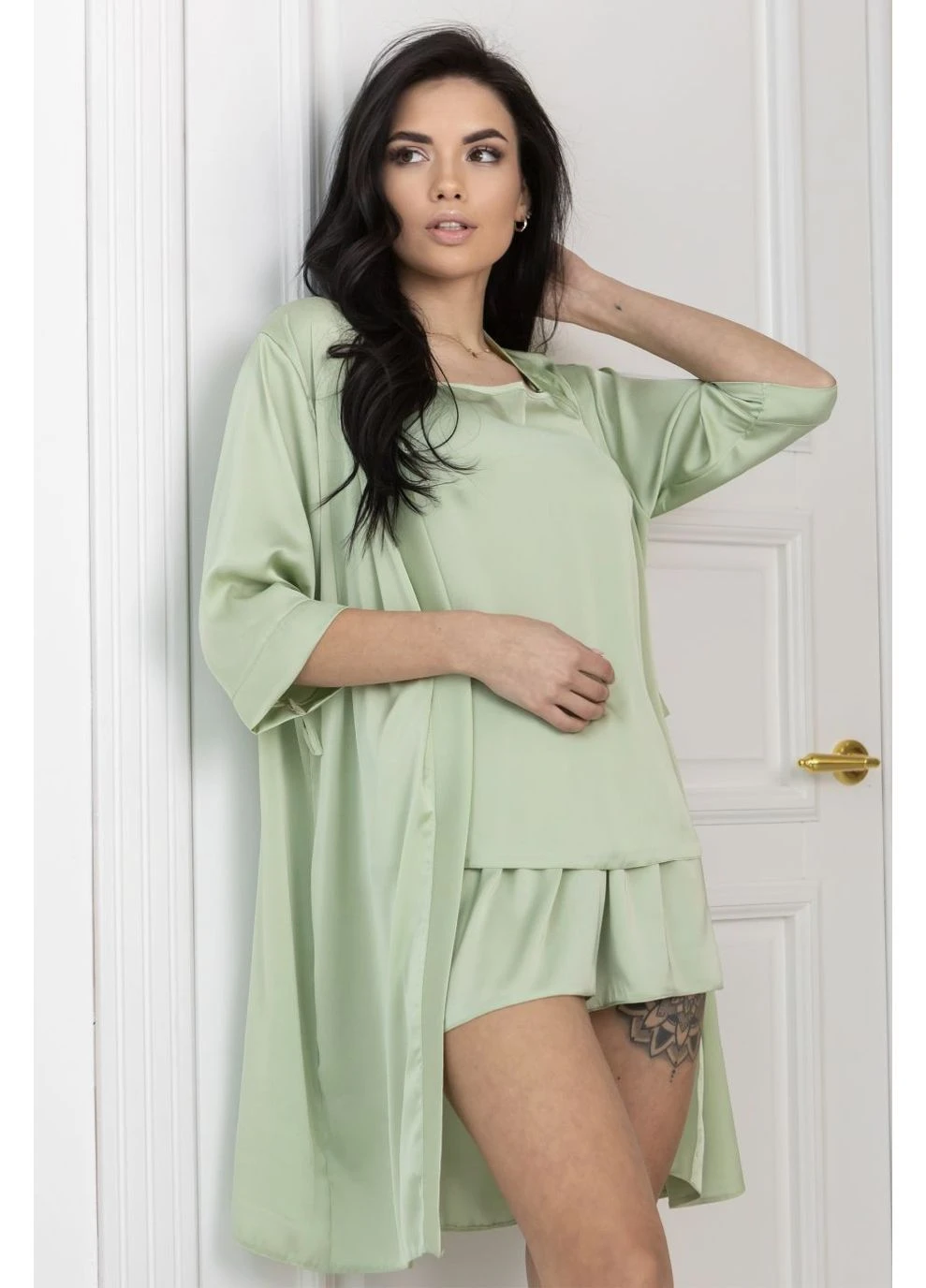 Женский комплект домашняя пижама с халатом (mia2080) MiaNaGreen (396145876)