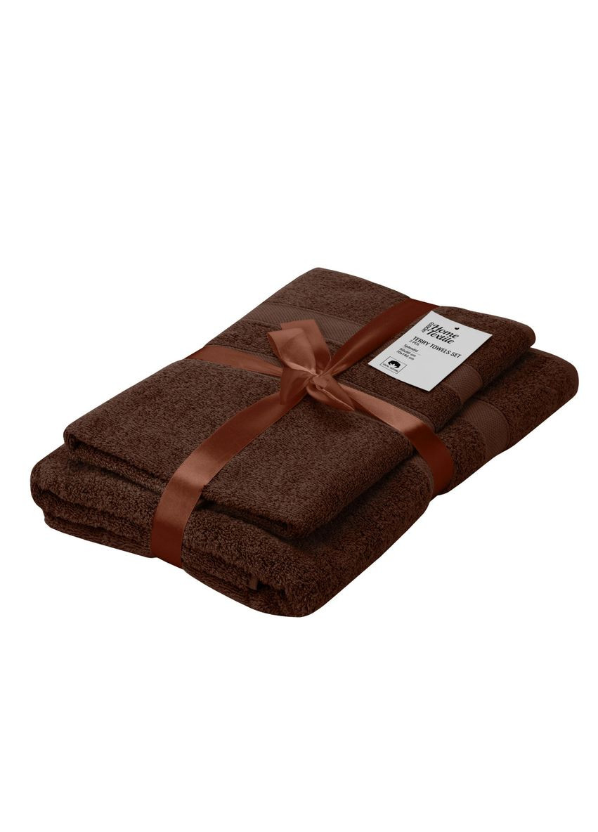 Набір махрових рушників Splendid ART2359BR 2 шт коричневий Ardesto комбінований