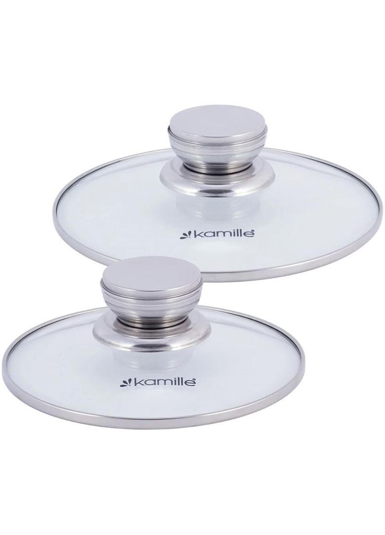 Набір каструль з нержавіючої сталі 1,5л 2л з мірною шкалою. Kamille (368978890)