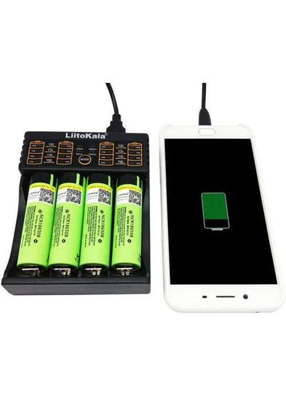 Зарядний пристрій Lii-402 для акумуляторів 18650 на 4 канали з функцією PowerBank 1000mAh LiitoKala (363831045)