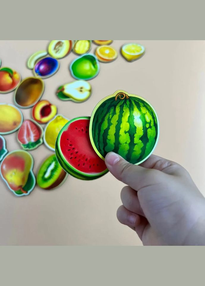 Деревянный пазлвкладыш "Фрукты в разрезе" (ПСД136) PSD136 сортер Ubumblebees (302386393)