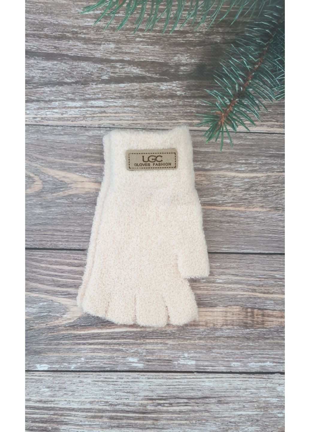 Мягкие женские одинарные перчатки тедди No Brand (358497061)