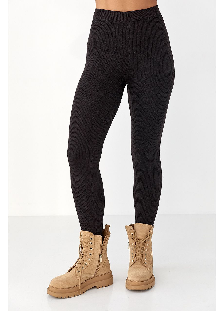 Утеплені лосини в рубчик зі штрипками Lurex (370395960)