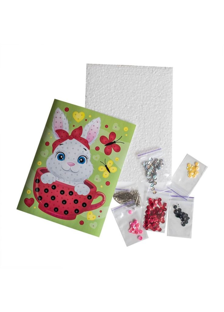 Картина з паєток Зайченя 10100585У shop (4823076153342) Ranok-Creative (333931163)