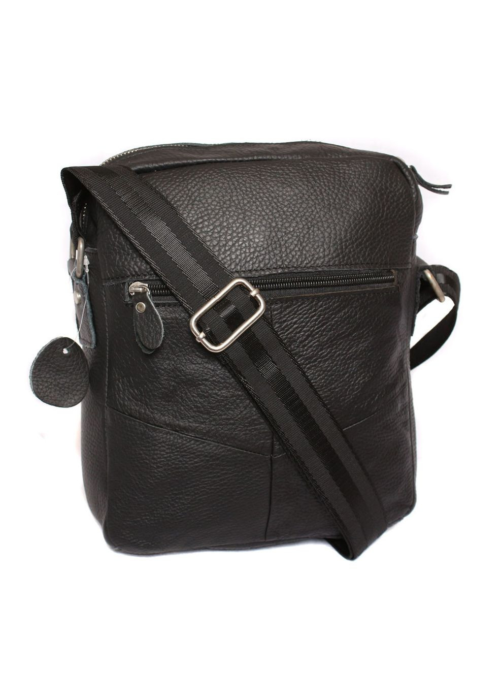 Мужская кожаная сумка 300123 черная No Brand (370848466)