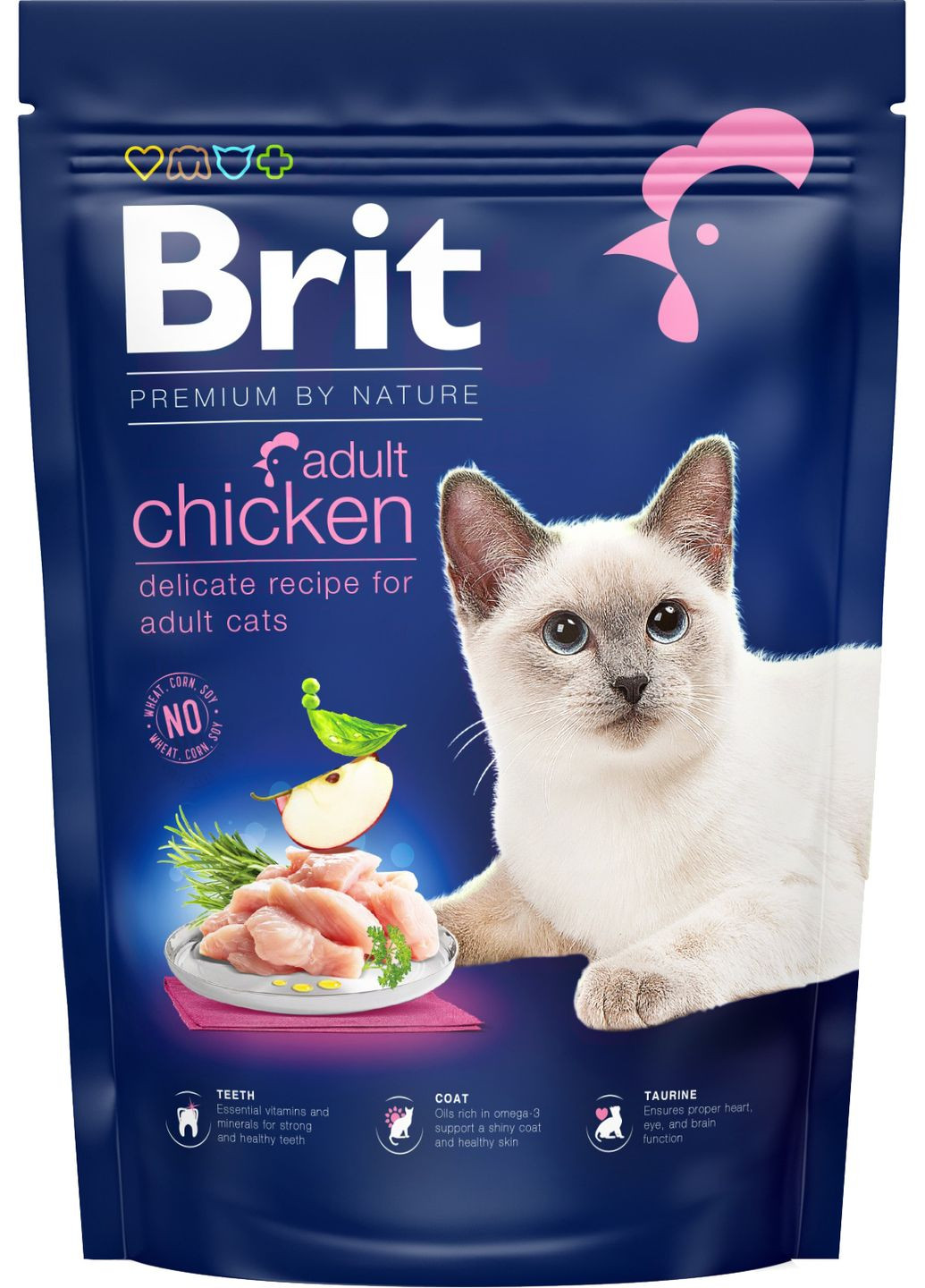 Сухой корм для кошек by Nature Cat Adult Chicken с курицей 800 г (8595602553044) Brit Premium (279572862)