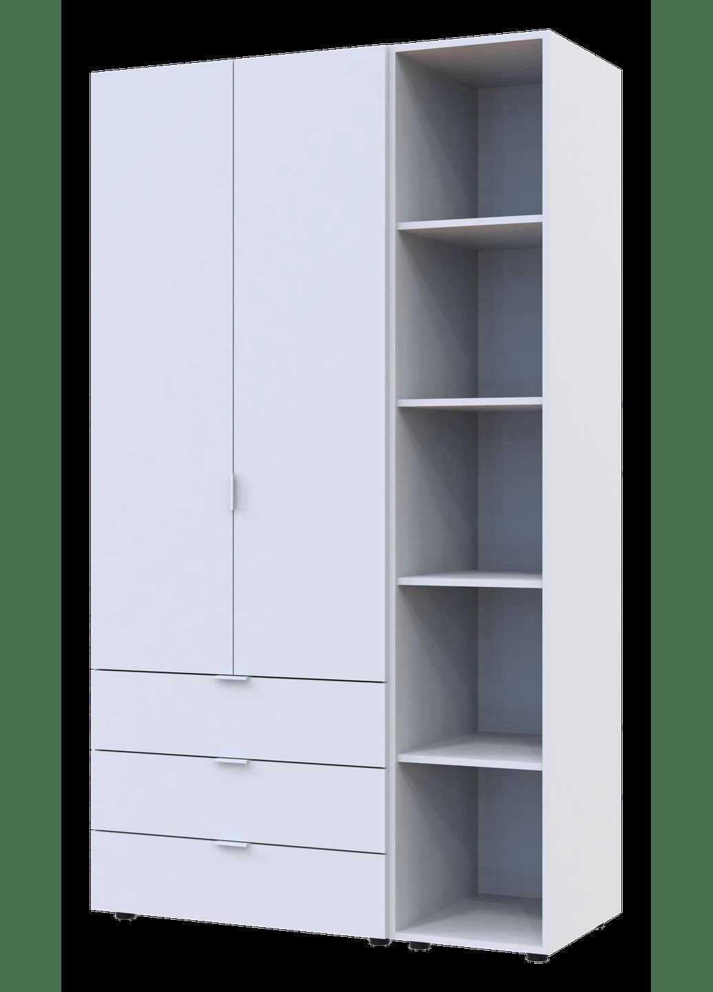 Комплект шаф для одягу Гелар (2 шт.) 115,7х49,5х203,4 см Білий (DRS-011176) Doros (346529997)