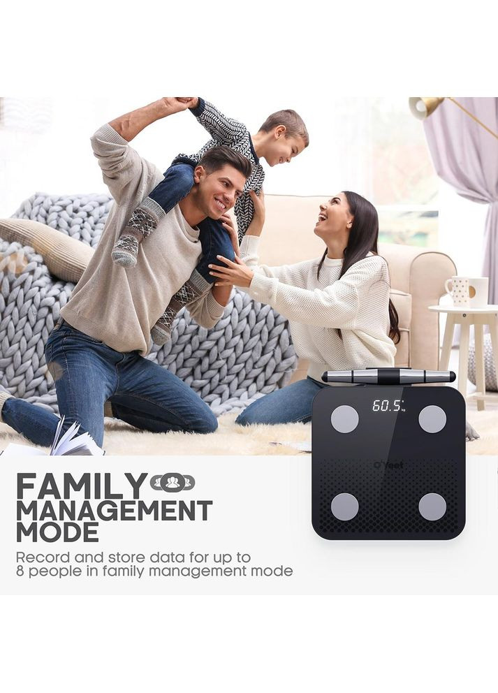 Ваги для підлоги BS-OY03 Dark Gray Oyeet (338378203)