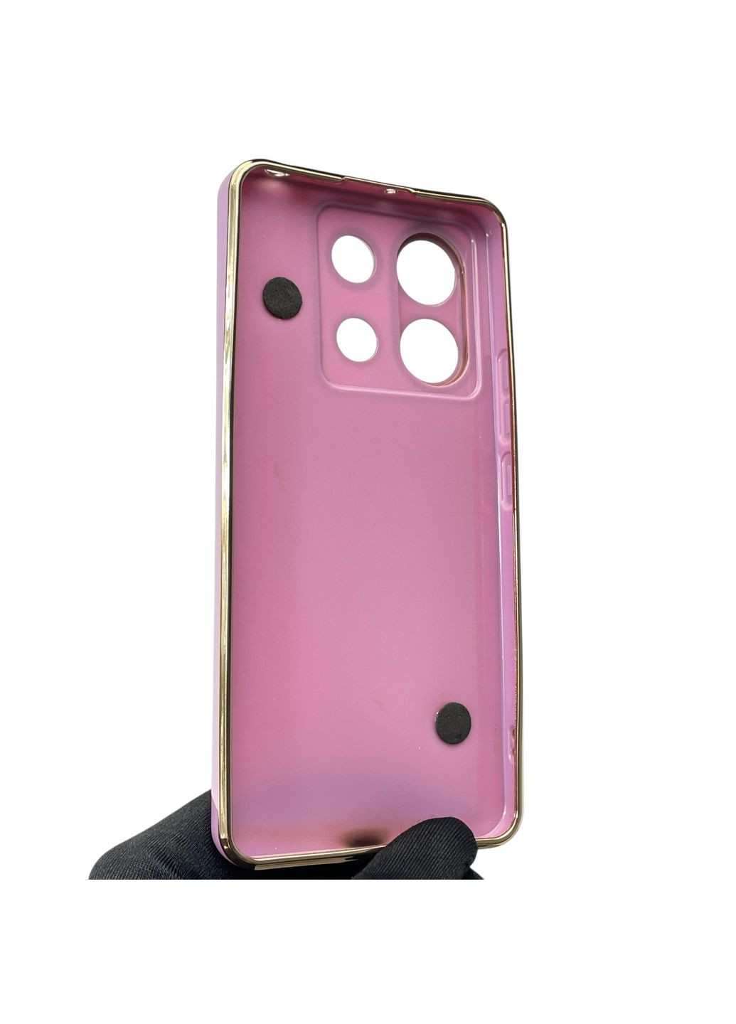 Чехол для телефона POCO X6 женский с ремешком и украшениями и золотой окантовкой на сяоми поко х6 черничный gs1 Xiaomi (366390654)