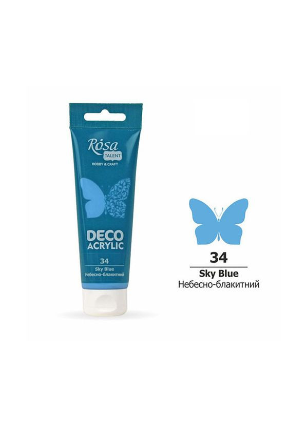 Краска акриловая матовая Talent Небесно голубой 75 мл (322234) Rosa (342752190)