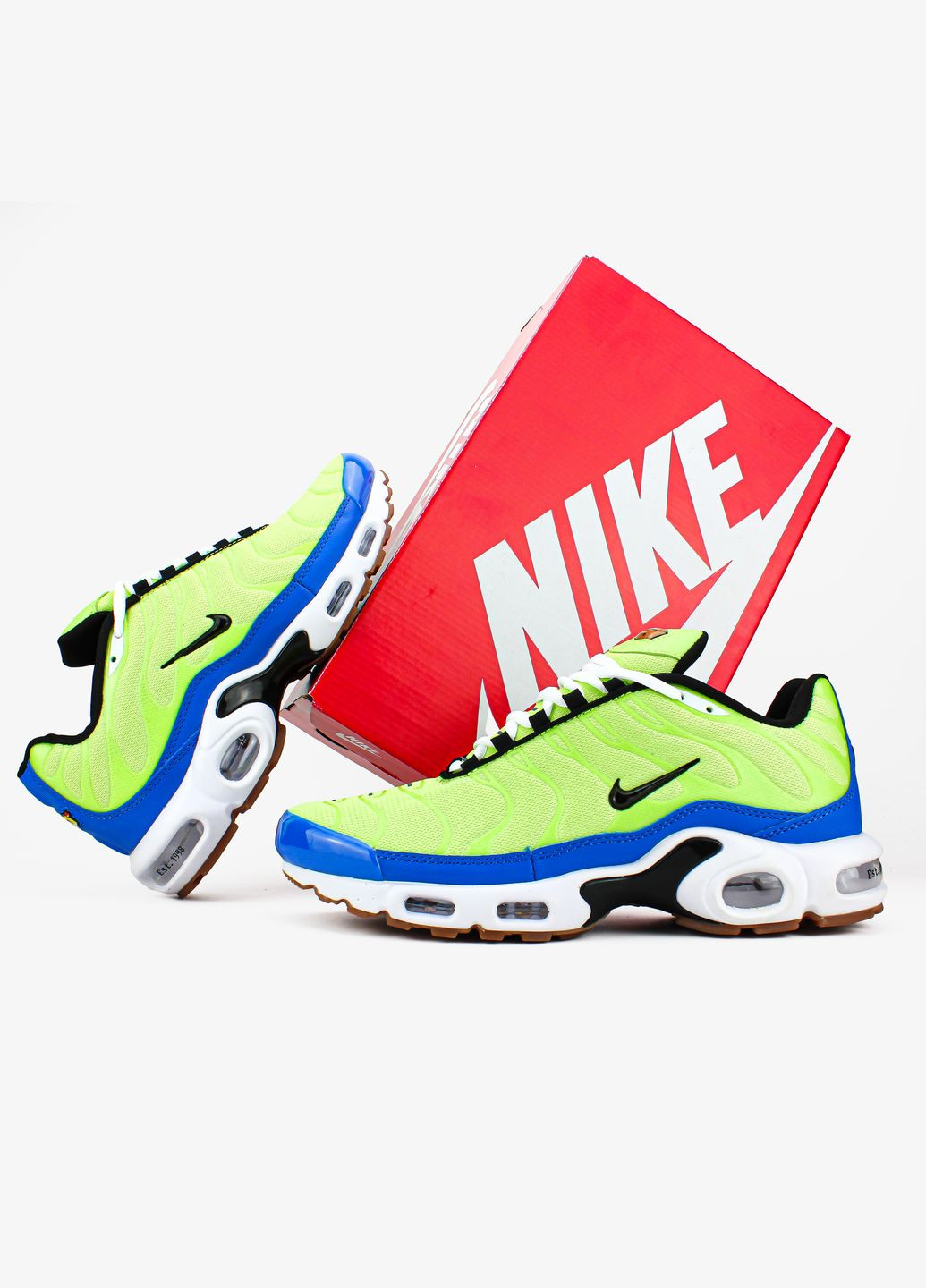 Жовті Осінні кросівки чоловічі nike air max tn plus se m. frank rudy yellow blue | найк аір макс тн плюс жовті сині No Brand