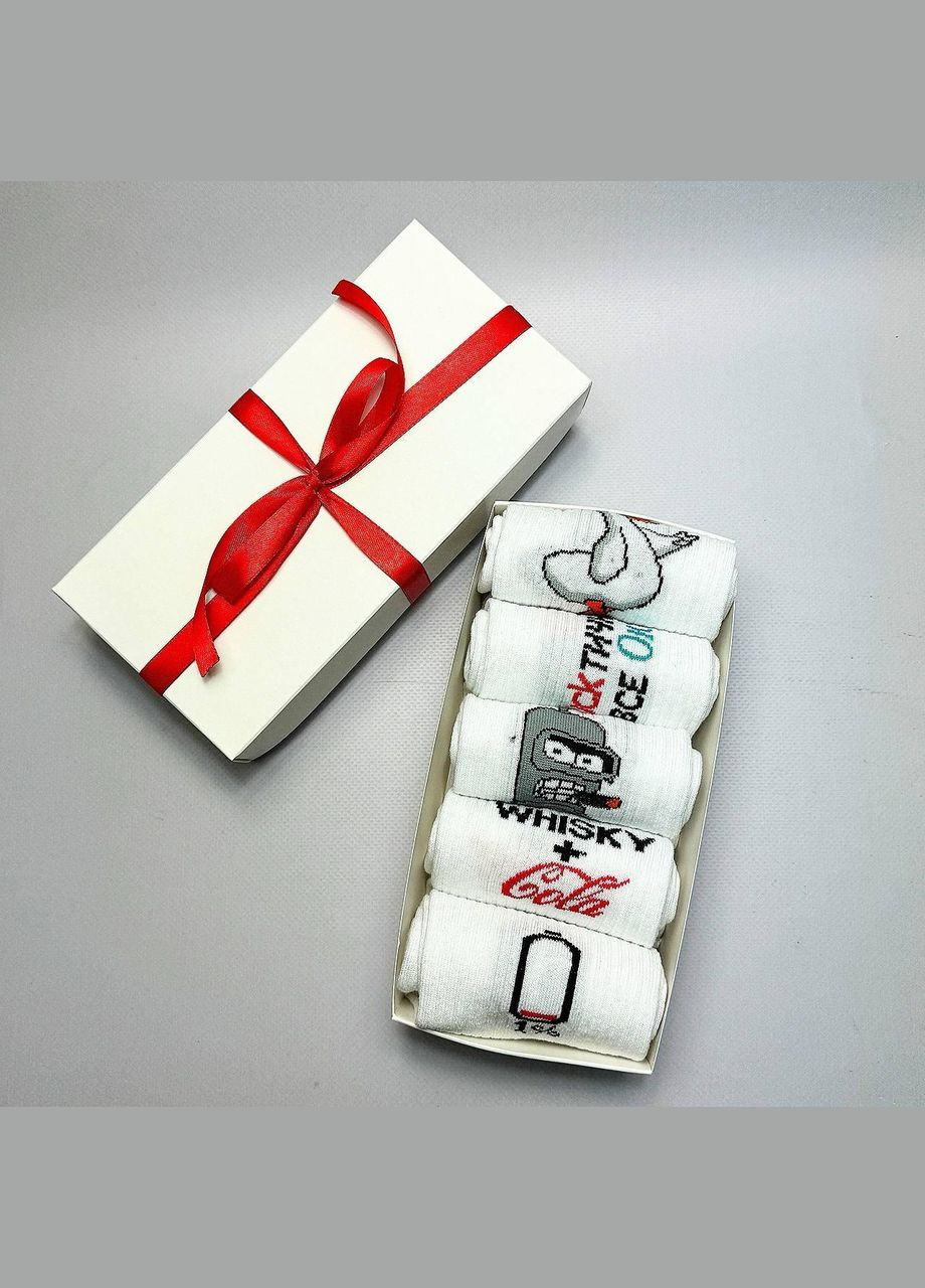 Комбинированные набор мужских носков 40-45 на 5 пар в подарочной коробке. Vakko (306515776)