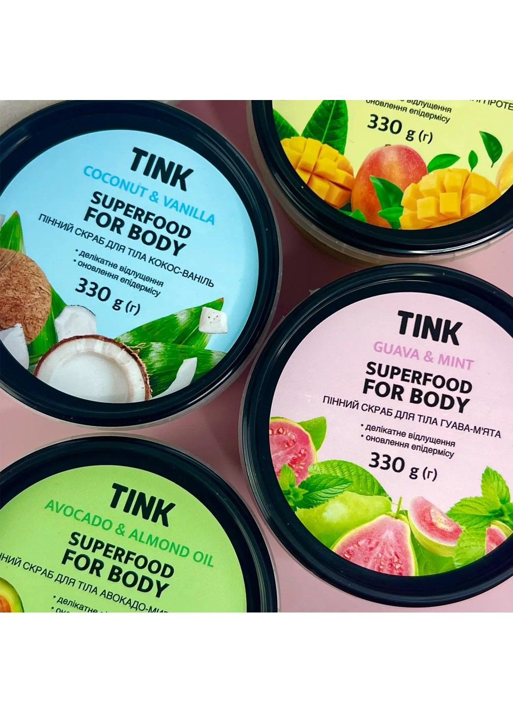 Скраб для тіла пінний Кокос-Ваніль 330 г Tink (301007069)