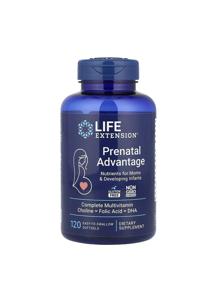 Prenatal Advantage - 120 easy-to-swallow softgels Life Extension (369400507)