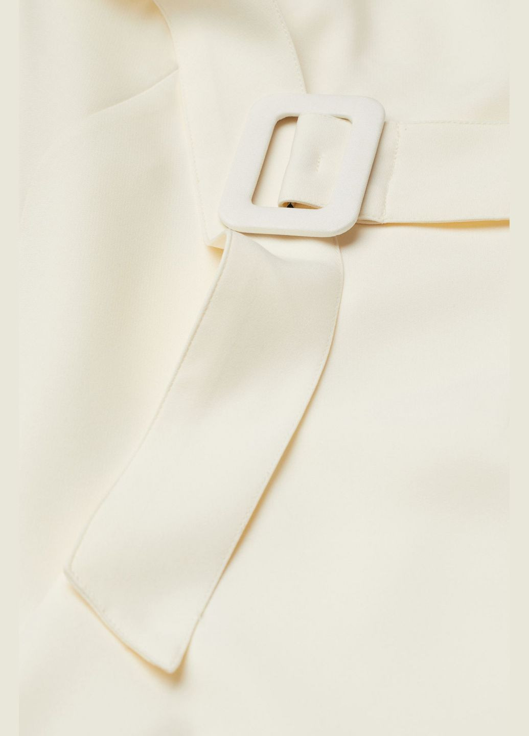 Комбінезон з поясом для жінки Divided 0889771-002 бежевий H&M комбінезон-брюки бежевий діловий, повсякденний, кежуал, вечірній бавовна, трикотаж, еластан