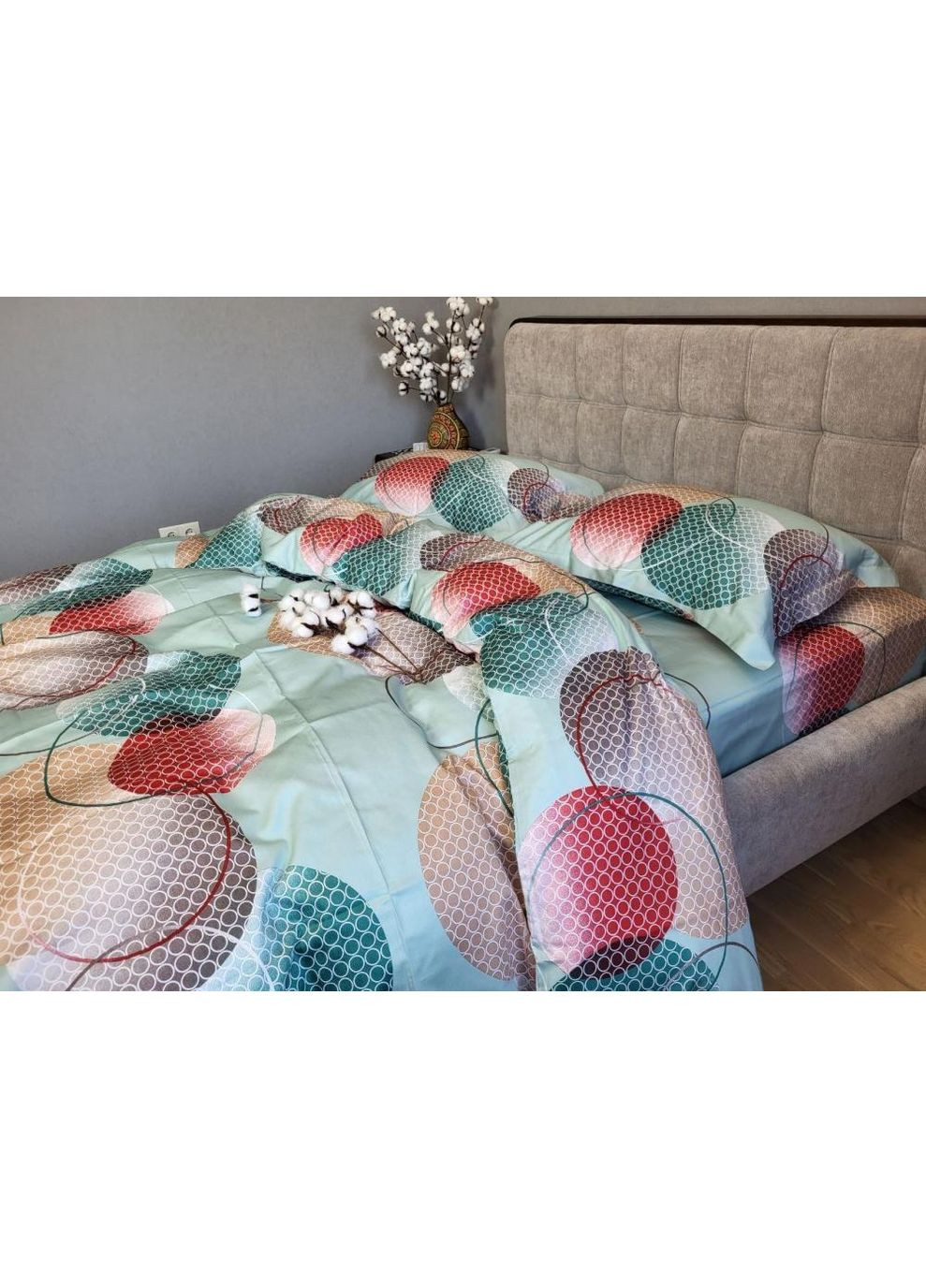 Постельное белье TOLEDO COLORFUL UNO, сатин PREMIUM Двухспальный размер, наволочки 50/70 No Brand (363190654)