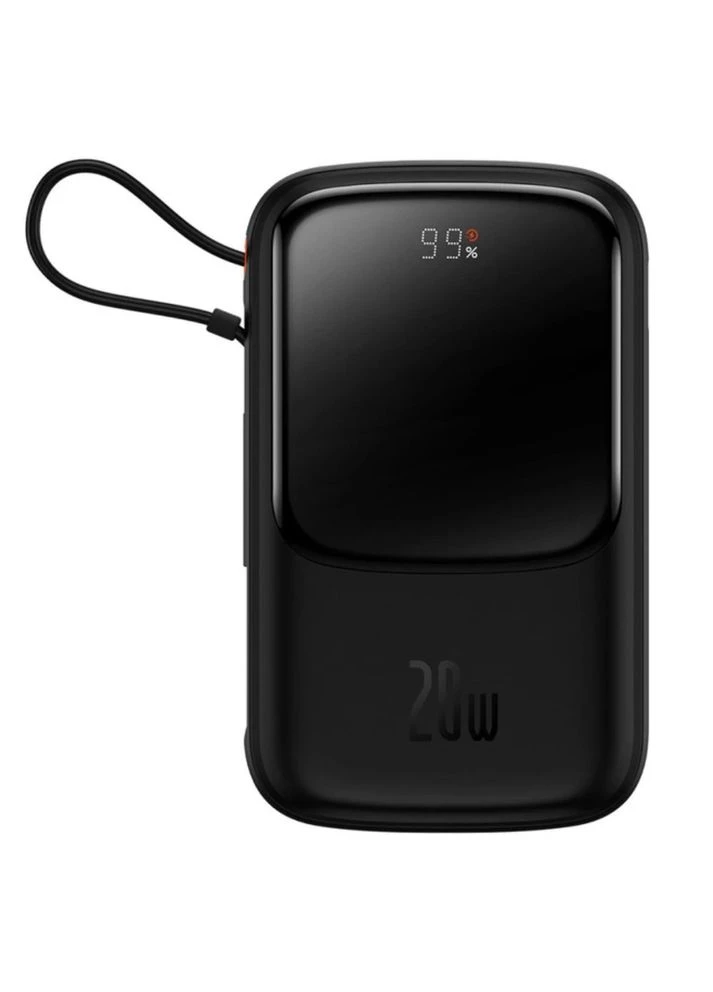 Внешний аккумулятор Qpow Pro Digital Display Fast Charge 10000mAh 20W (Type-C cable) Black Baseus (401881575)