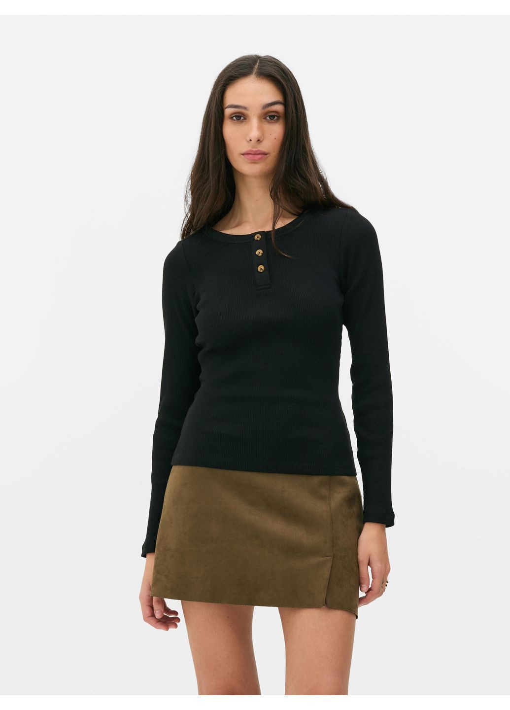 Лонгслив,черный, Primark (368151354)