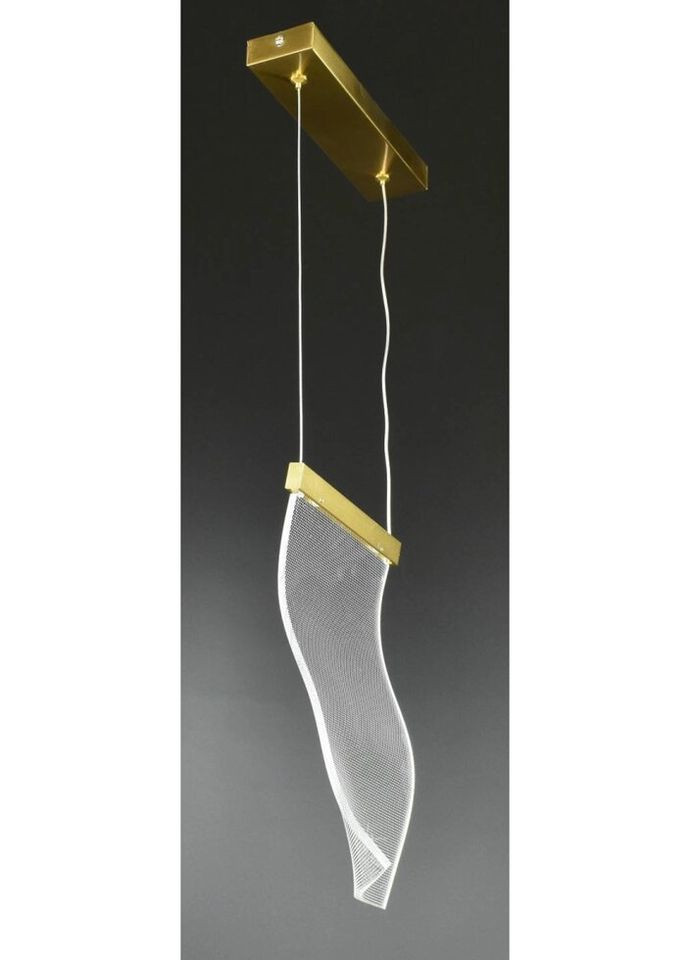 Люстра світлодіодна підвісна LED світильник для квартири на стелю ледве 26906 Латунь 35-200х6х24 см. Sunnysky (324396070)