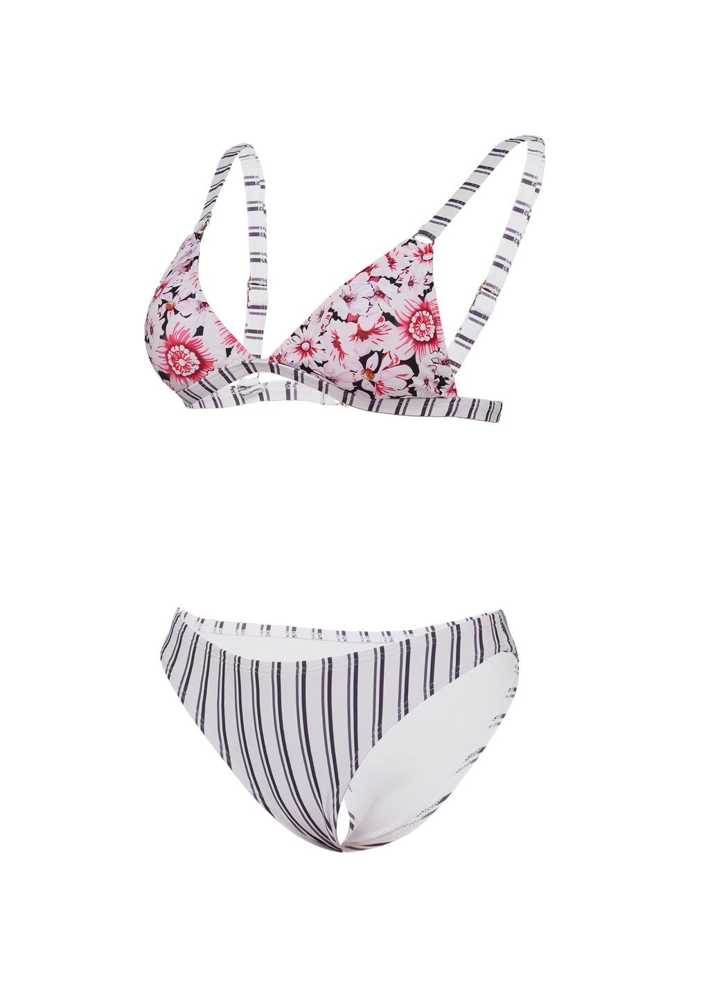 Чорно-білий літній купальник No Brand