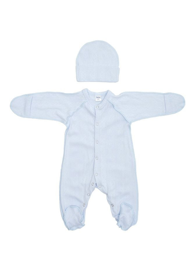 Человечек и шапочка Softie, интерлок, р.68, голубой () Twins W-191-TS2-68-04 (355183639)