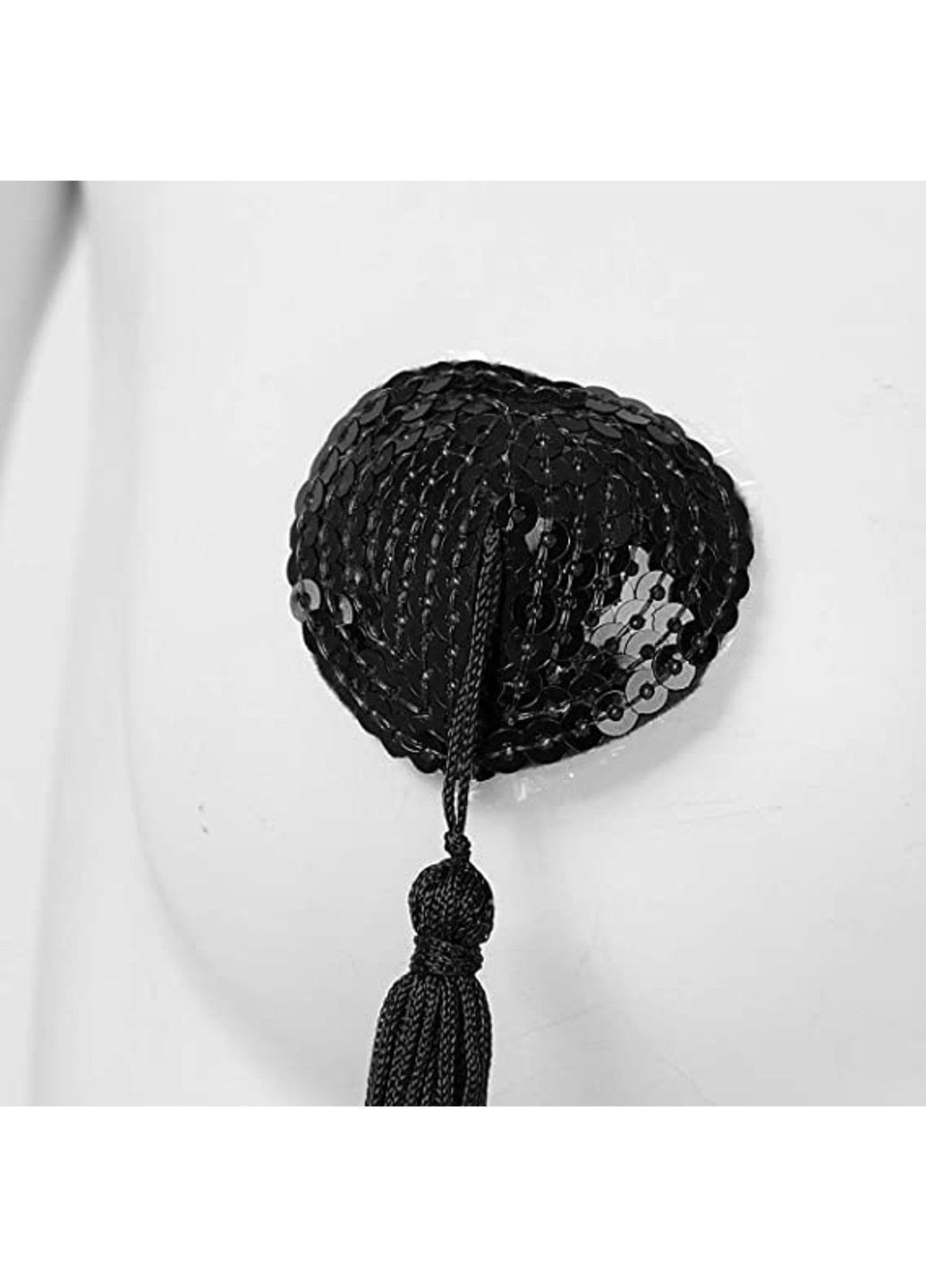 Наклейки на грудь пэстисы для ролевых игр черные с кисточками We Love (284279515)