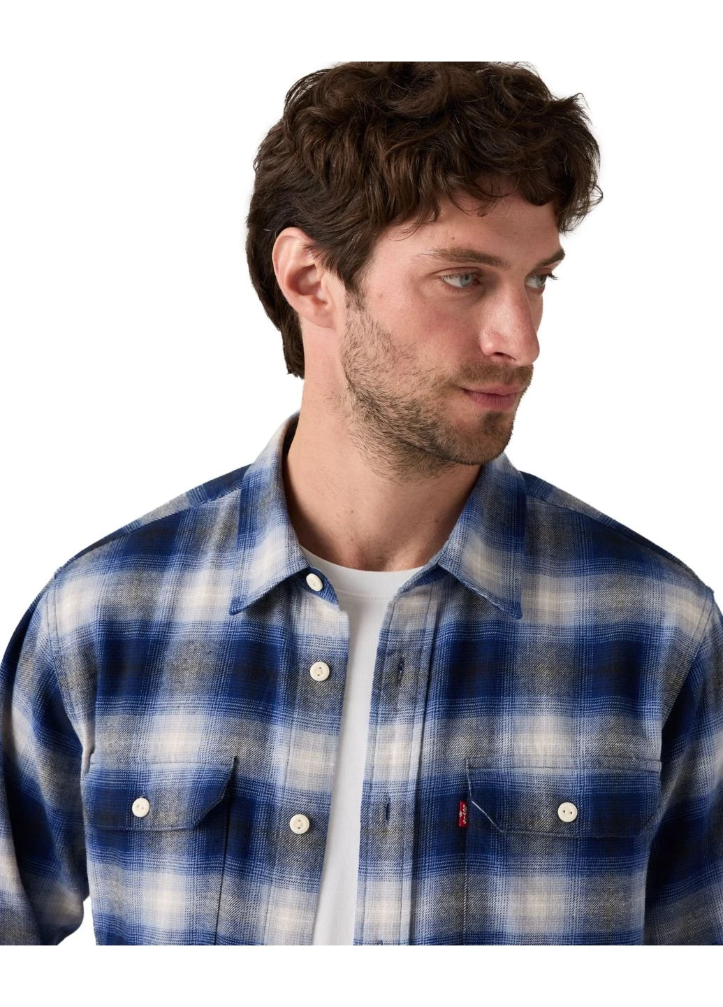 Синяя кэжуал рубашка в клетку Levi's