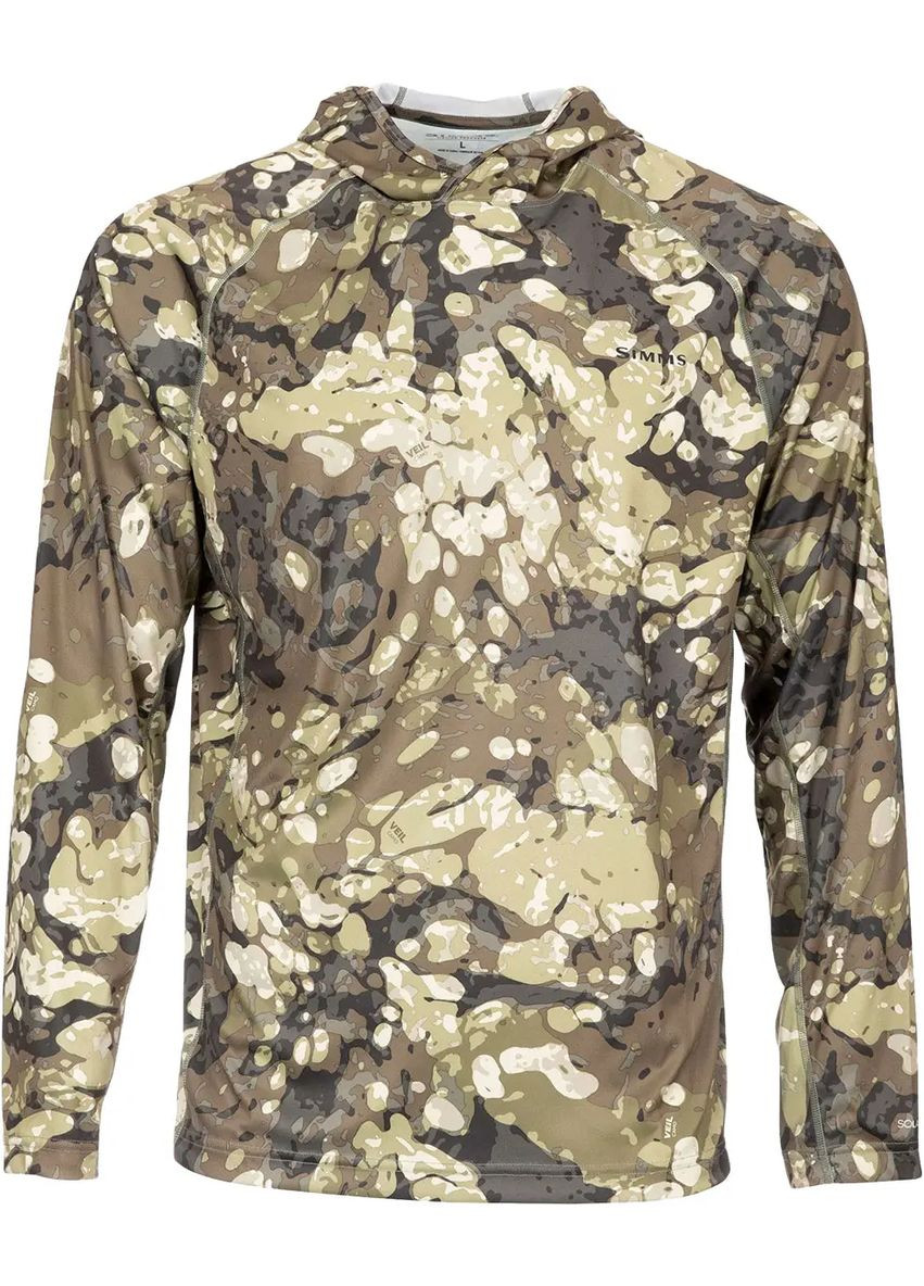 Комбинированная реглан solarflex hoody print riparian camo Simms