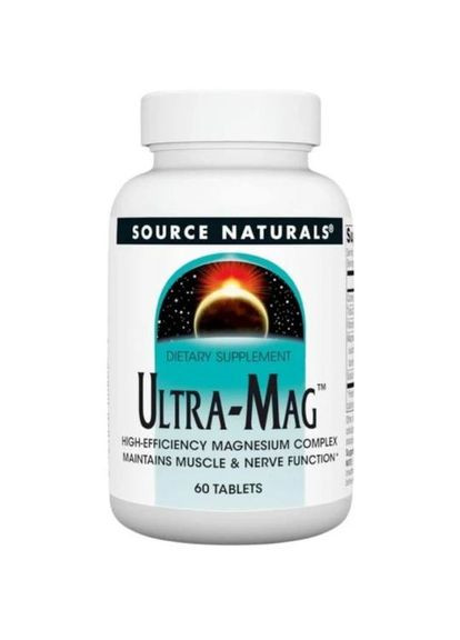 Магний (ультра), Ultra-Mag,, 60 таблеток Source Naturals (329200127)