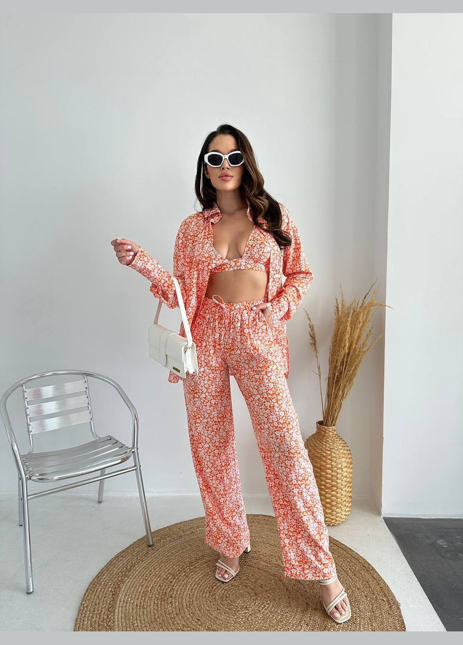 Женский оранжевый костюм No Brand (340424319)