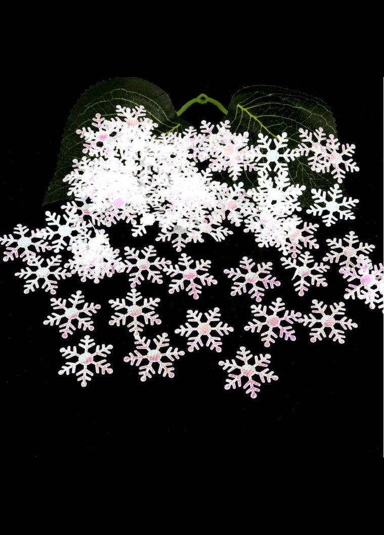 Патчі тканеві Сніжинка, фольговані, 3 см, хамелеон, 50 шт No Brand (341731090)