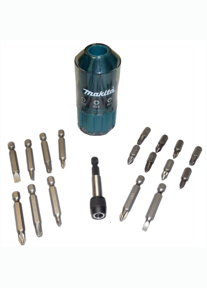 Набор бит насадок B-28896 (18 шт) + держатель (7674) Makita (306551227)