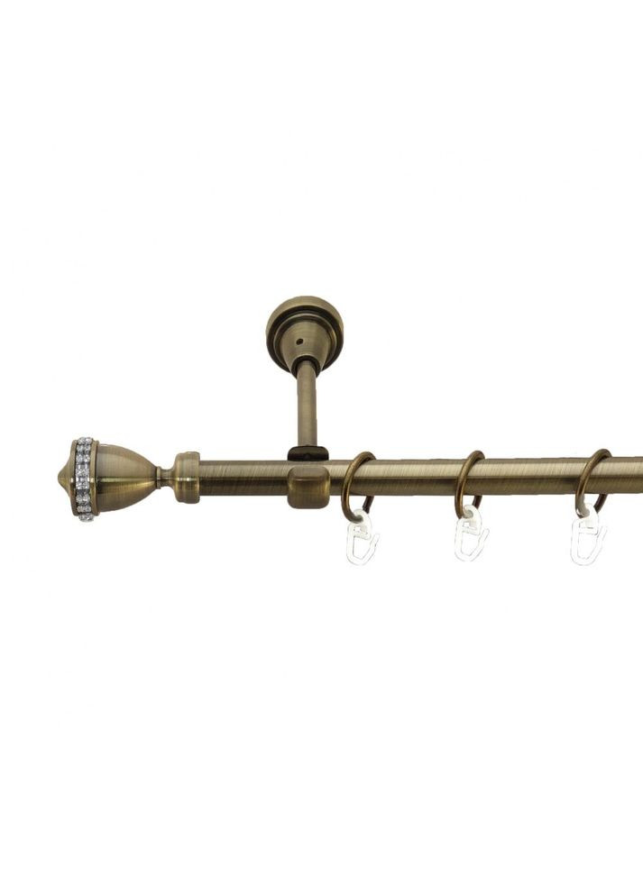 Карниз Этерния металлический однорядный открытый гладкая труба Антик 16 мм 160 см (3327832) ORVIT (300842703)