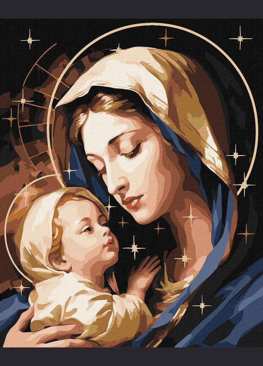 Набор для росписи номеров. "Любовь матери с красками металлик" 40х50см Ідейка (332944913)