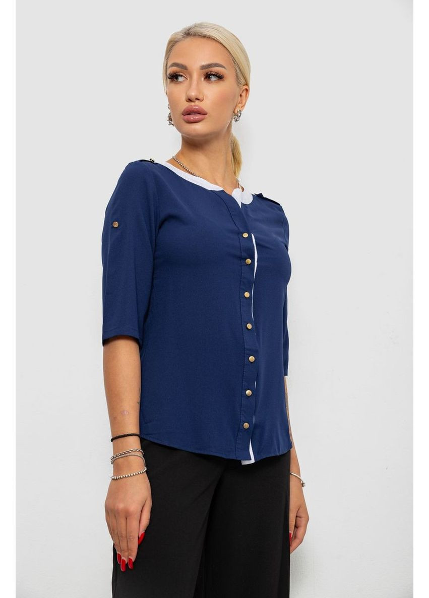 Комбинированная блуза классическая, 230r111 Ager