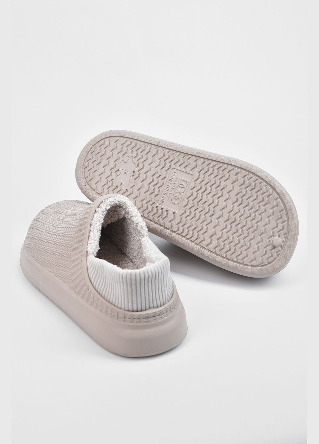 Калоші дитячі без задника бежевого кольору Let's Shop (313032403)