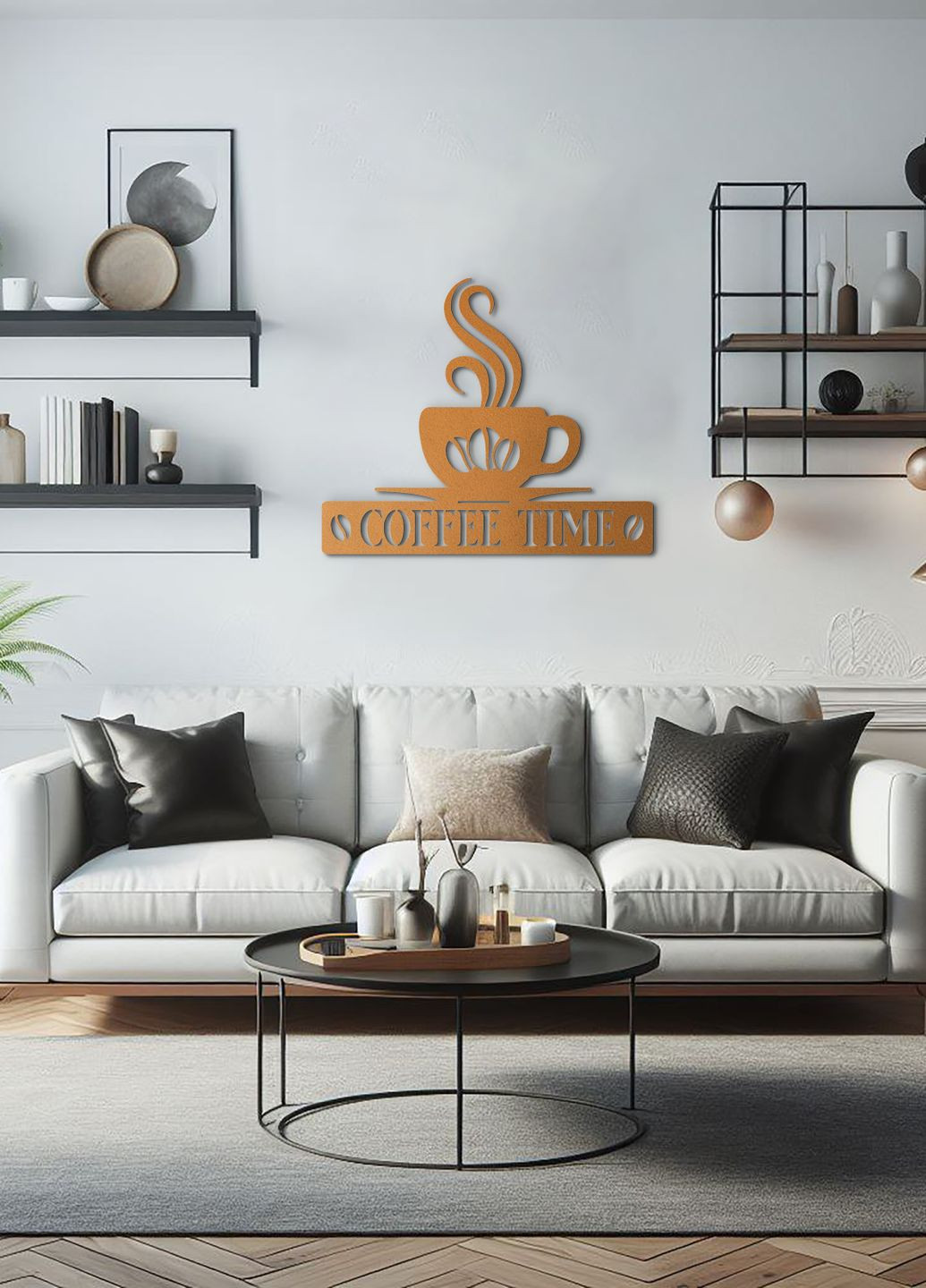 Декоративне панно з дерева, інтер'єрна картина на стіну "Кава в зернах", оригінальний подарунок 70х85 см Woodyard (291842242)