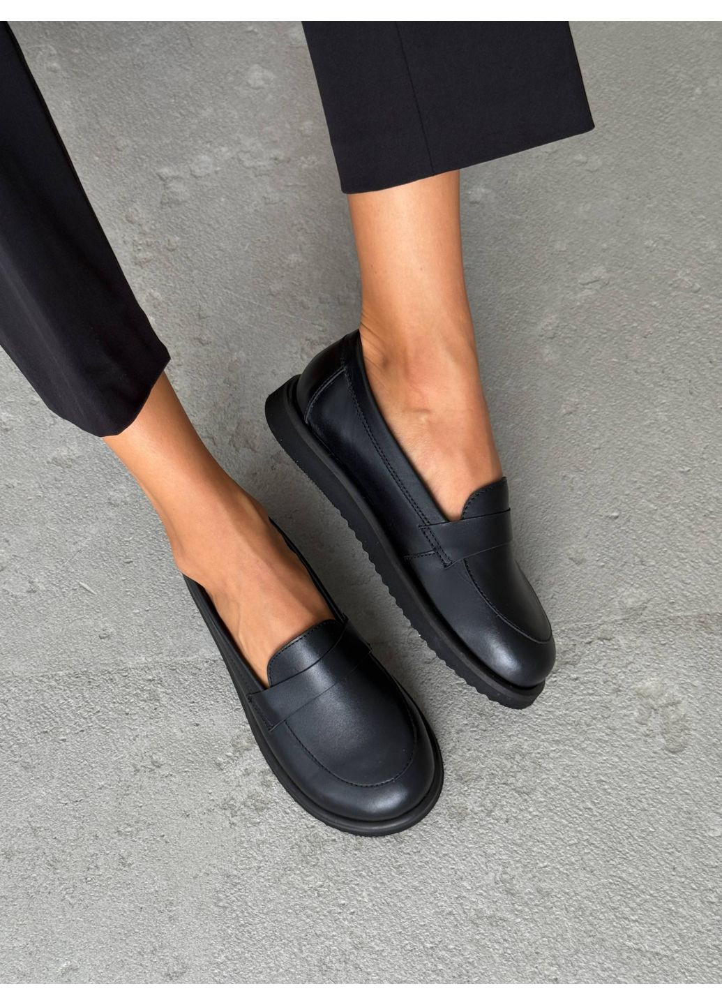 Жіночі анатомічні лофери kerstin | чорні (358204559)