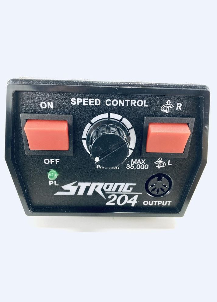 Професійний фрезер для манікюру та педикюру Strong 204 з педаллю та насадками 65Вт 35000 оборотів Чорний No Brand (340908248)