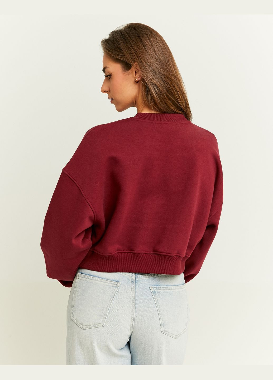 Бордовый свитшот Tally Weijl надпись (311947499)