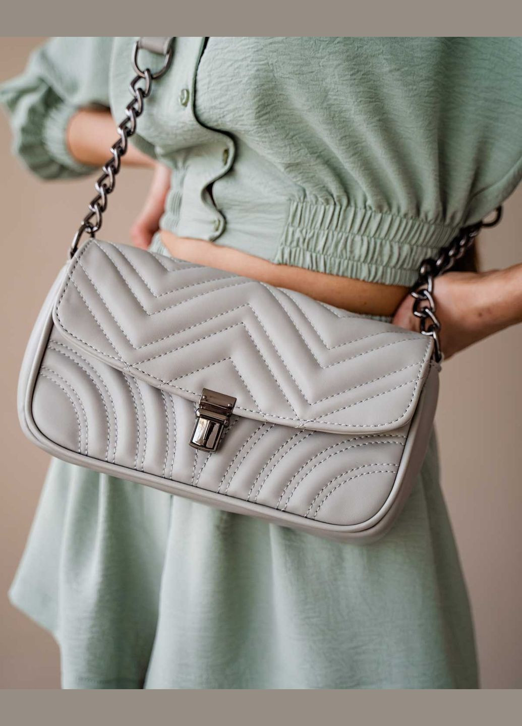 Сумка жіноча стьобана з ланцюжком Джуді (zhnocha-sumka-dzhud) WeLassie (342199242)